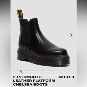 dr marten barely worn platform chelsea boots size 9.5